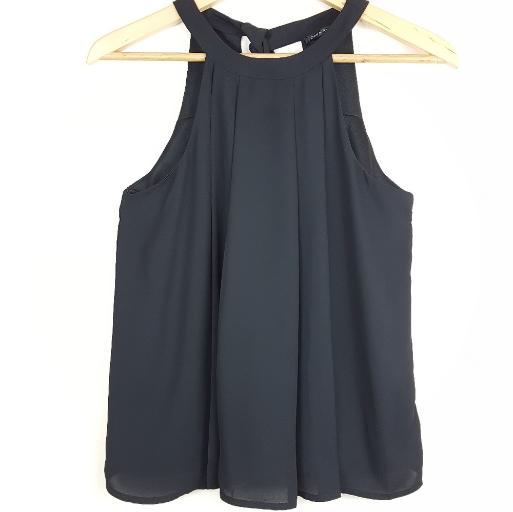 Doe & Rae Halter Blouse | High Neck Keyhole Back